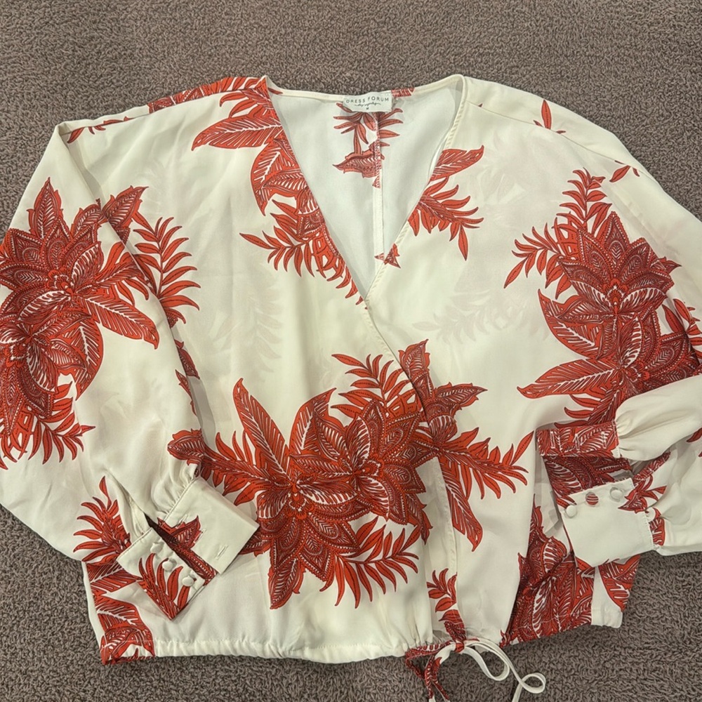 Dress Forum Surplice floral blouse